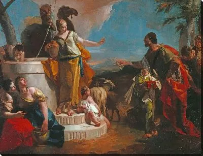 Картина Встреча Элиезера и Ревекки у колодца