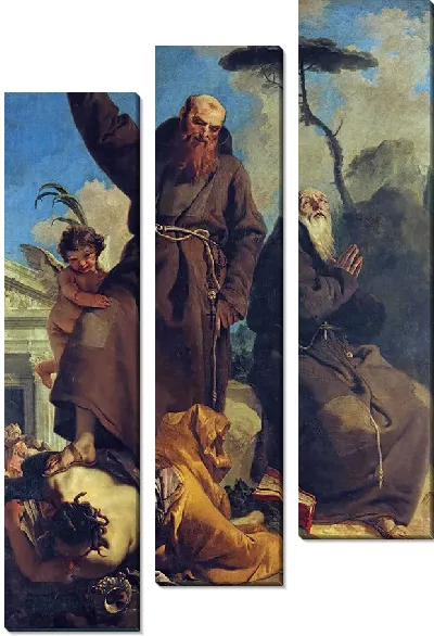 Картина Св. Иосиф Леонесса и св. Феделе Зигмарингенский, наступающие на ересь