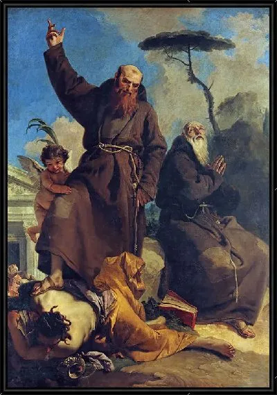 Картина Св. Иосиф Леонесса и св. Феделе Зигмарингенский, наступающие на ересь