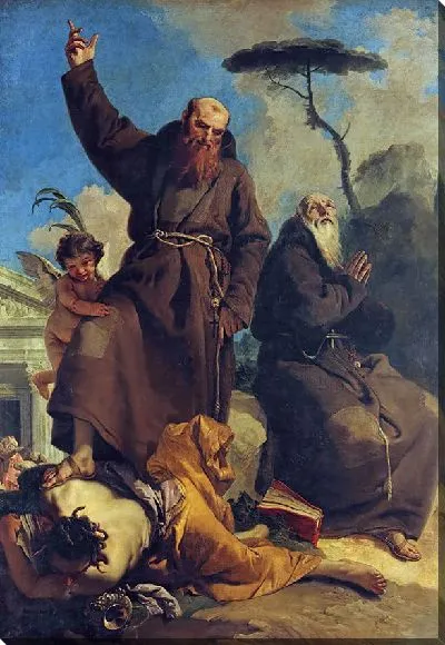 Картина Св. Иосиф Леонесса и св. Феделе Зигмарингенский, наступающие на ересь