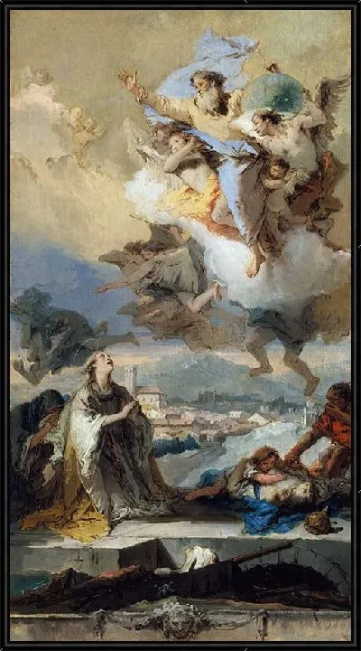 Картина Святая Фекла молится за больных чумой