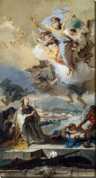 Картина Святая Фекла молится за больных чумой