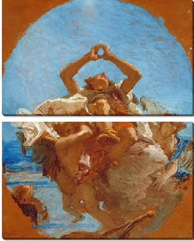 Картина Святой Рох, возносимый ангелами на небеса