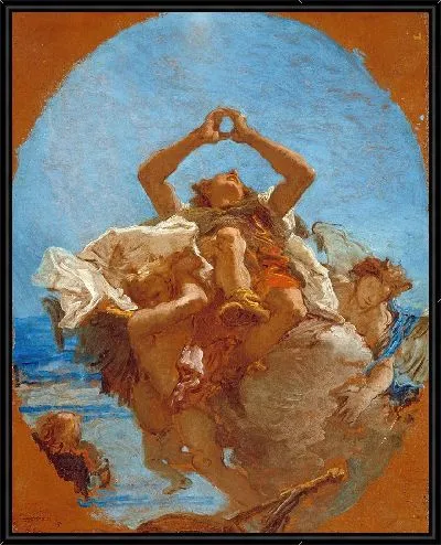 Картина Святой Рох, возносимый ангелами на небеса