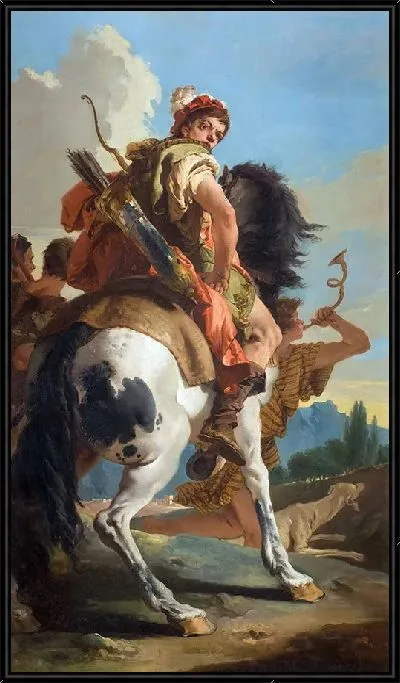 Картина Охотник на лошади