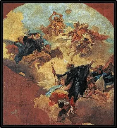 Картина Прославление святых Фаустина и Иовиты и двух неизвестных святых