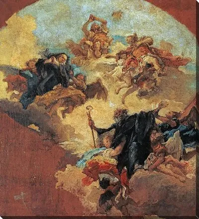 Картина Прославление святых Фаустина и Иовиты и двух неизвестных святых