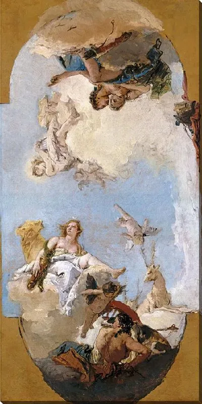 Картина Диана, Аполлон и нимфы