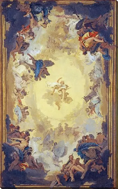 Картина Аполлон и континенты