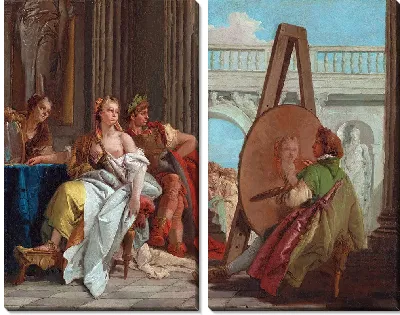 Картина Александр Македонский и Кампаспа в студии Апеллеса