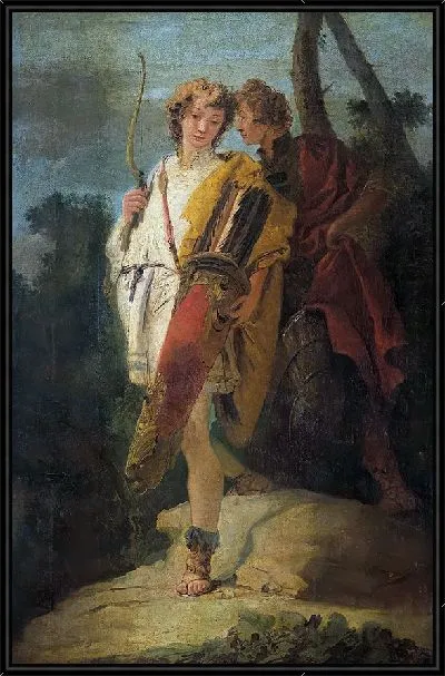 Картина Молодой человек с луком и большим колчаном и его товарищ со щитом, ранее называвшийся Телемах и наставник