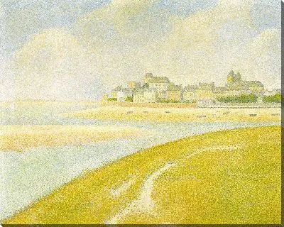 Картина Вид на Ле-Кротуа с верховья реки