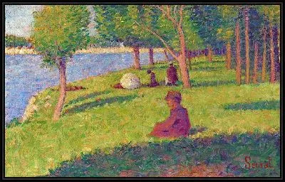 Сидящие фигуры, этюд к картине «Воскресный день на острове Гранд-Жатт»