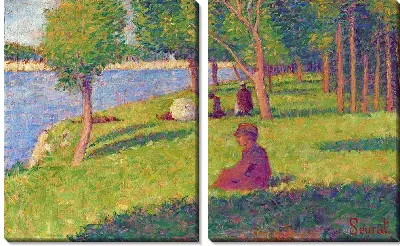 Сидящие фигуры, этюд к картине «Воскресный день на острове Гранд-Жатт»