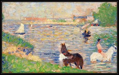 Картина Лошади в воде