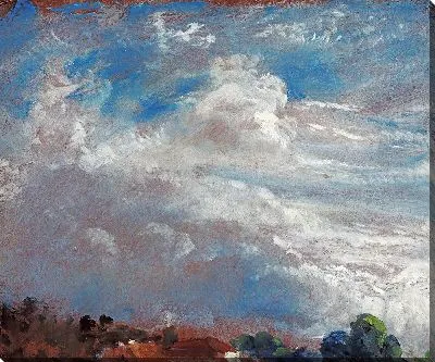 Картина Изучение облаков Горизонт деревьев