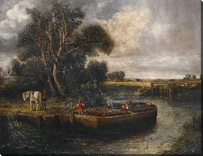 Картина Баржа на канале