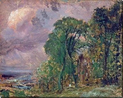 Картина Вид на Хэмпстед в штормовую погоду