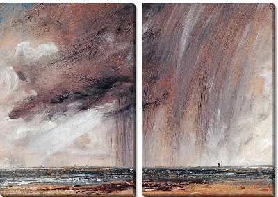 Ливень над морем