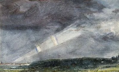 Картина Лондон из Хэмпстеда, с двойной радугой