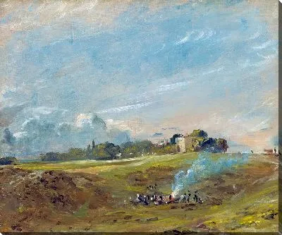 Картина Хэмпстед-Хит, с костром