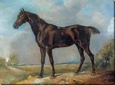 Картина Черный верховой конь Голдинга Констебля