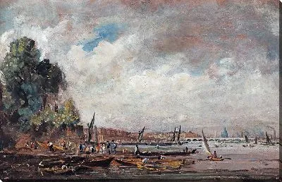 Картина Мост Ватерлоо с левого берега Темзы