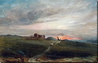 Картина Стоунхендж на закате