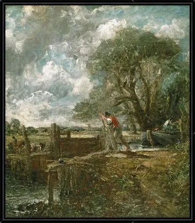 Картина Эскиз к картине «Лодка, проходящая шлюз»