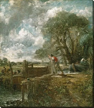 Картина Эскиз к картине «Лодка, проходящая шлюз»