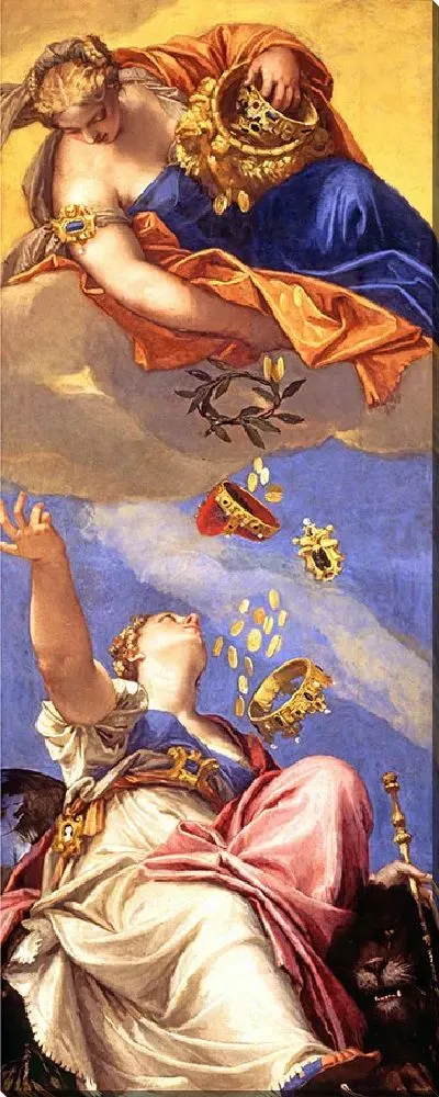 Картина Венеция получает от Юноны шляпу дожа «Корно»