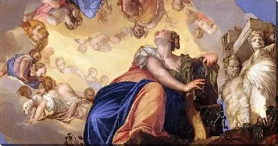 Картина Женская фигура, разрывающая цепи