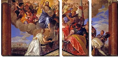 Картина Себастьяно Веньер благодарит Спасителя после битвы при Лепанто