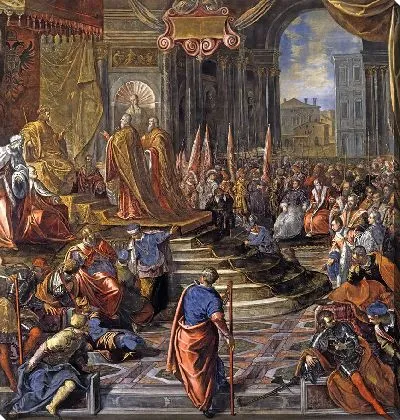 Картина Послы дожа Зиани тщетно ходатайствуют перед Барбароссой о заключении мира с Александром III.