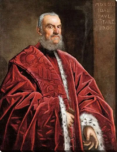 Картина Портрет Джованни Паоло Контарини в три четверти в красном доспехе.