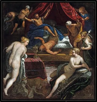 Геракл изгоняет Фавна из ложа Омфалы