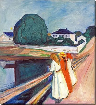 Картина Девушки на мосту