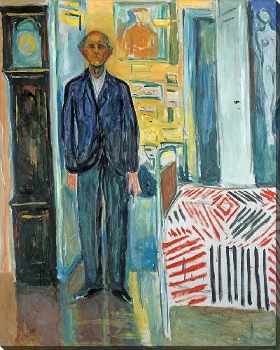 Картина Автопортрет. Между часами и кроватью.