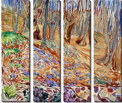 Картина Вязовый лес весной