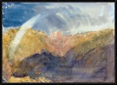 Картина Замок Крайтон (Горный пейзаж с радугой)