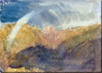 Картина Замок Крайтон (Горный пейзаж с радугой)