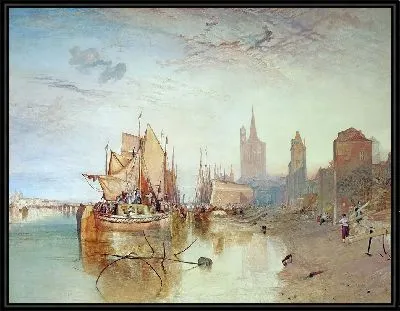 Кельн, прибытие пакетбота Вечер