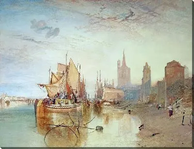 Кельн, прибытие пакетбота Вечер