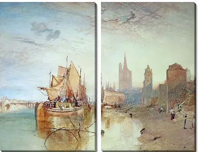 Кельн, прибытие пакетбота Вечер