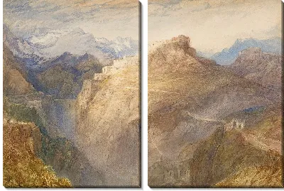 Картина Форт Л'Эссильон, Валь-де-ла-Морьен, Франция.