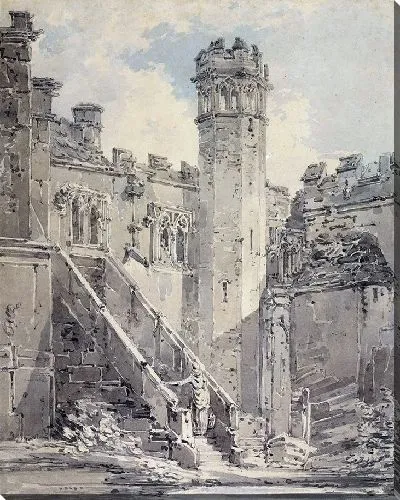 Картина Хэддон-холл около Бейкуэлла, Дербишир