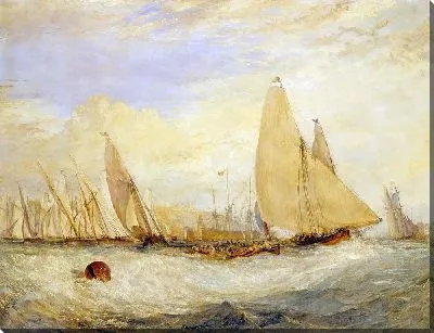 Картина Регата, проходящая в наветренную сторону