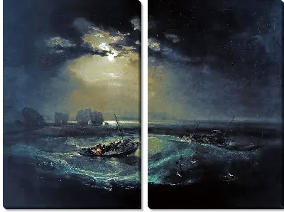 Картина Рыбаки в море