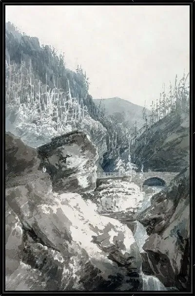 Картина На Виа Мала, между Коире и Шплугеном