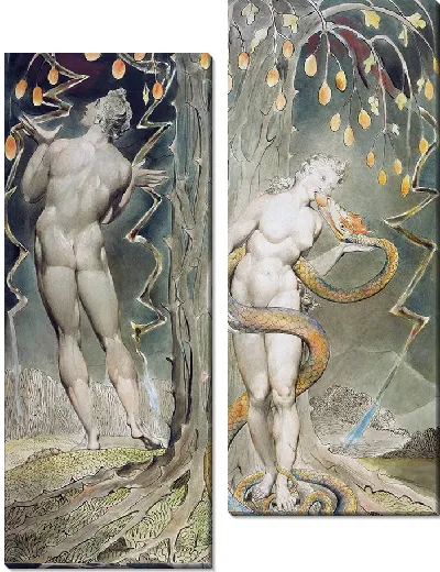 Картина Искушение и падение Евы (Иллюстрация к «Потерянному раю» Мильтона)